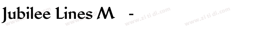 Jubilee Lines MN字体转换